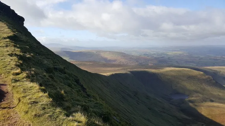 Views of the Brecon Beacons and beyond from Pen y Fan