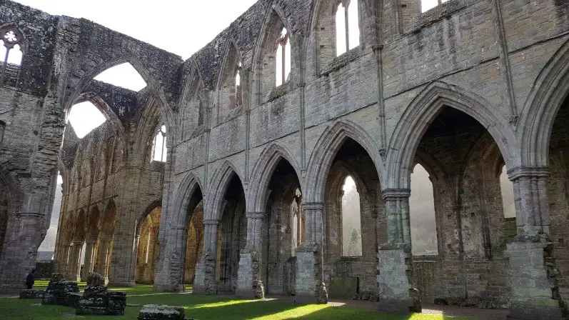 The arresting structure and magnificent archways of Tintern Abbey