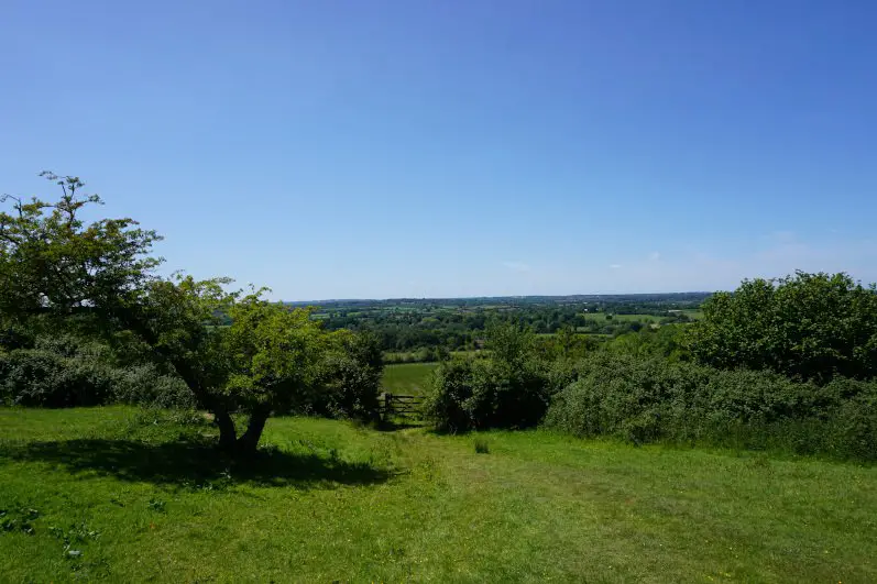Views of the Wiltshire countryside along the Bowden Hill walk near Lacock