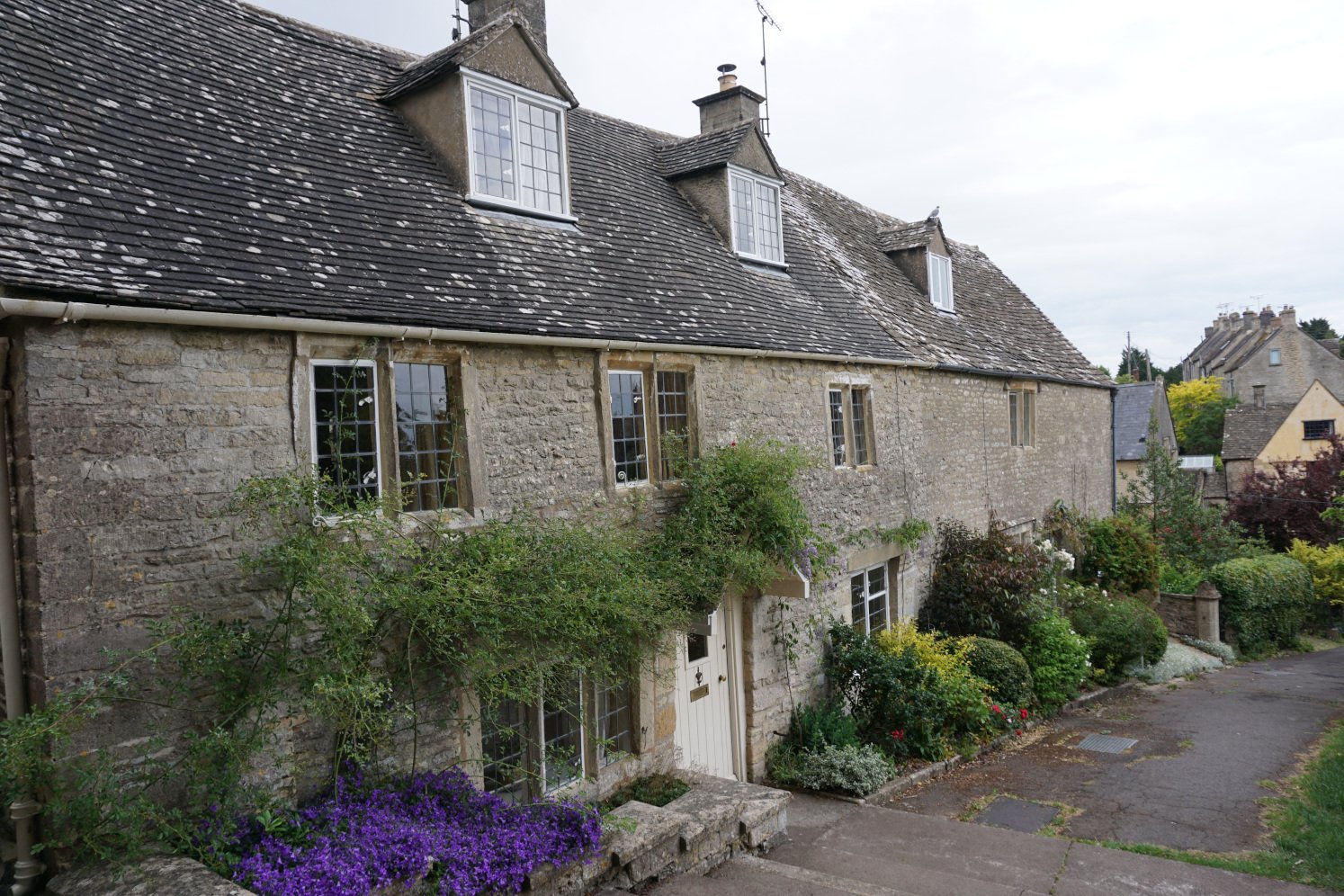 Quaint row of cottages in Bisley