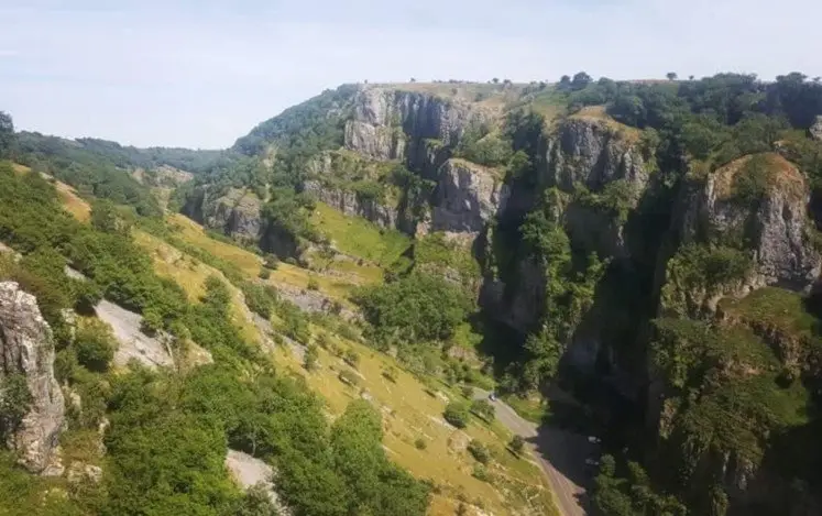Cheddar Gorge and its spectacular cliffs