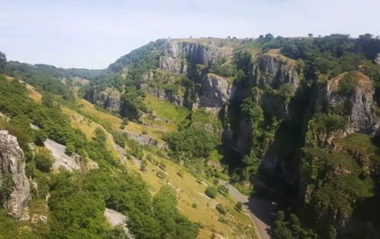 Cheddar Gorge and its spectacular cliffs