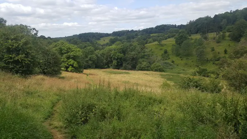 Walking along the Wysis Way from Sapperton to Frampton Mansell near Stroud