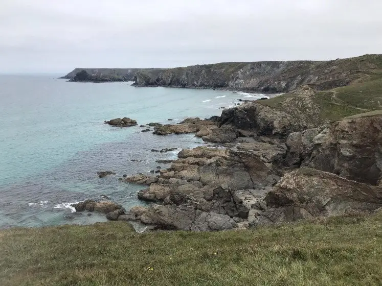 The rugged cliffs of the Lizard Peninsula in Cornwall
