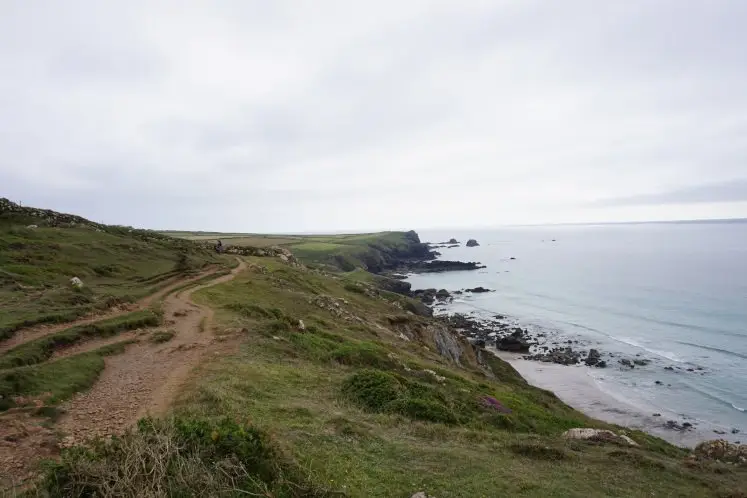 South West Coastal Path on Lizard Peninsula in Cornwall