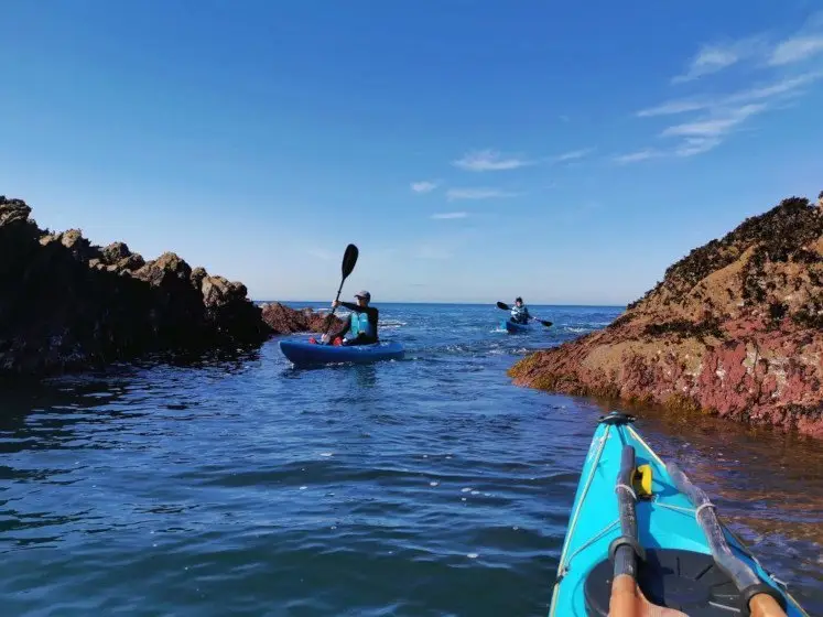 Kayaking along the Cornish coast