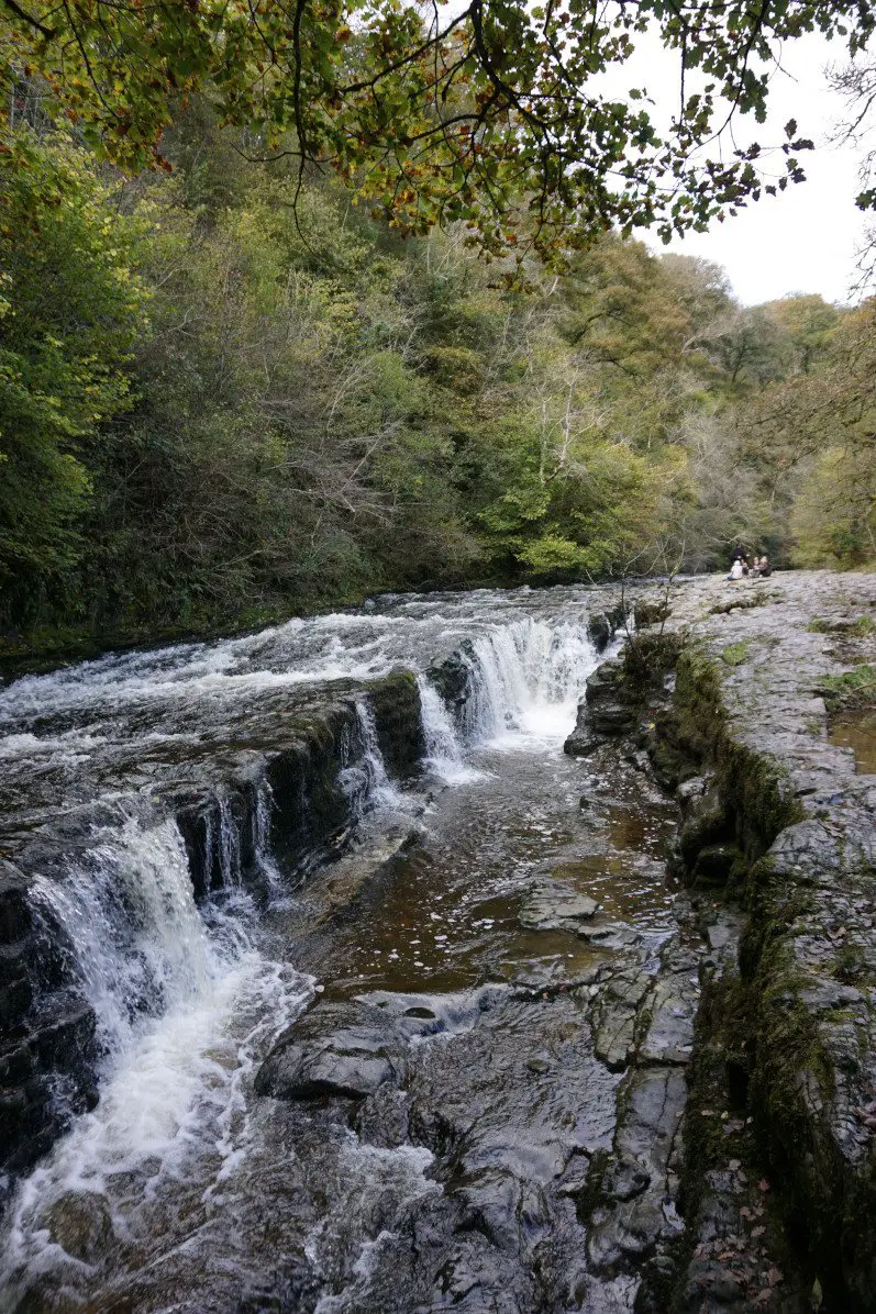 Sgwd Isaf Clun-Gwyn waterfall on the Four Waterfall Walk