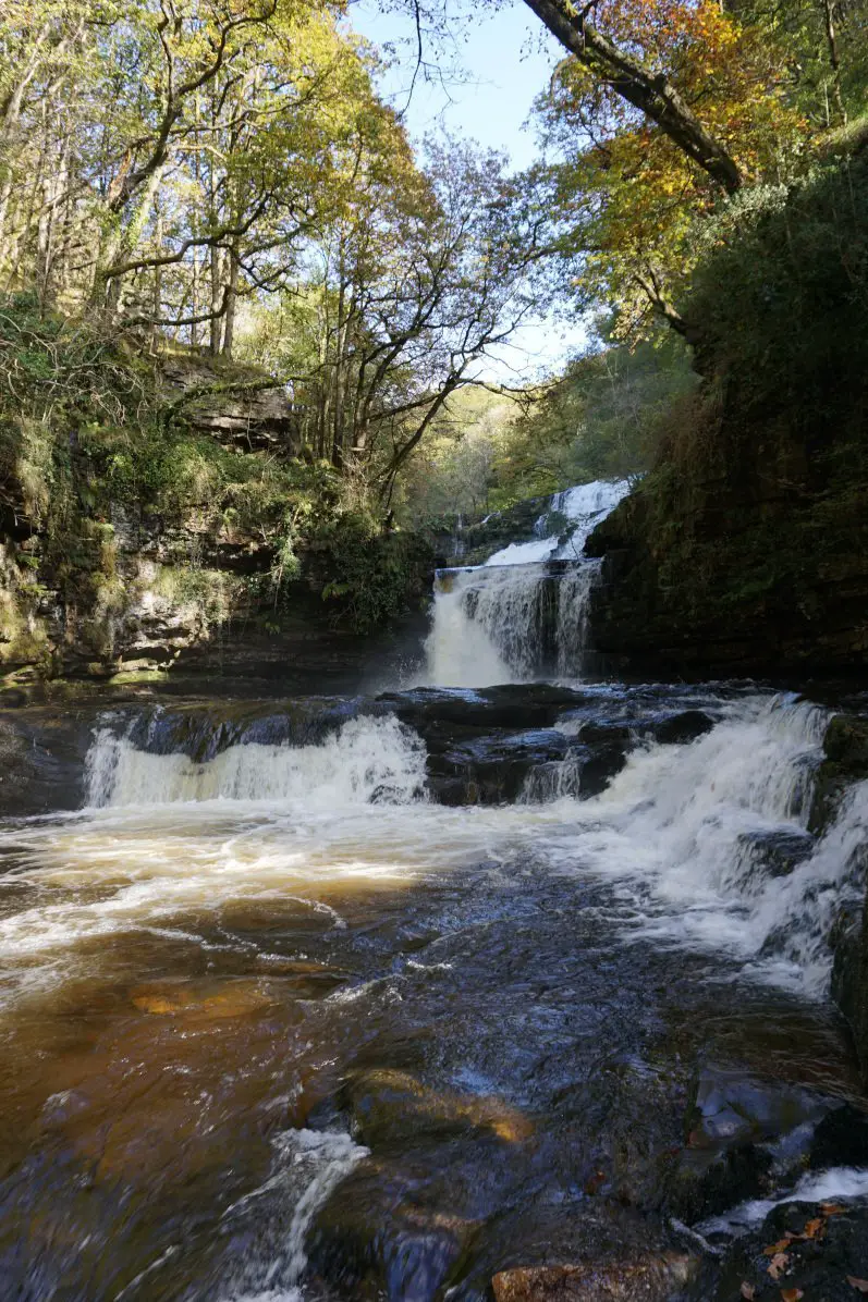 Sgwd y Pannwr waterfall in the Brecon Beacons