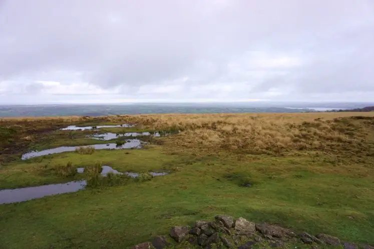 View of Blagdon Lake and the Somerset Hills from Beacon Batch