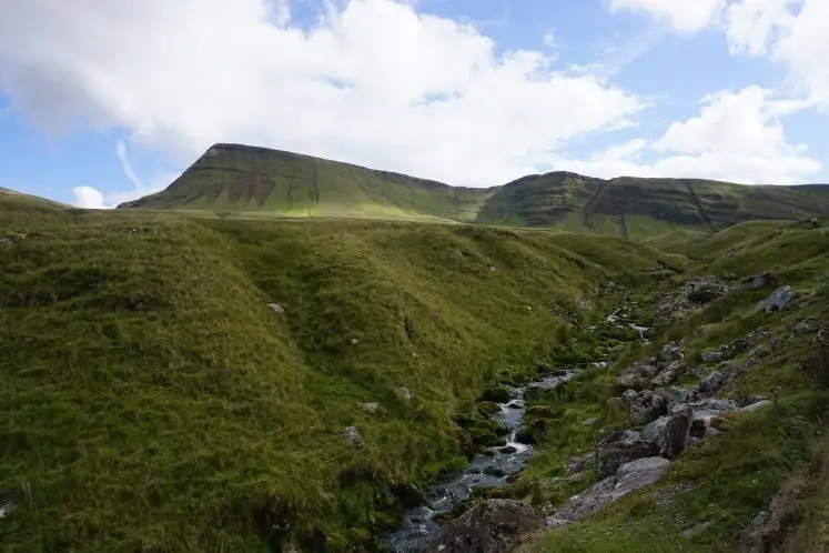 Bubbling stream and mountains in the Brecon Beacons