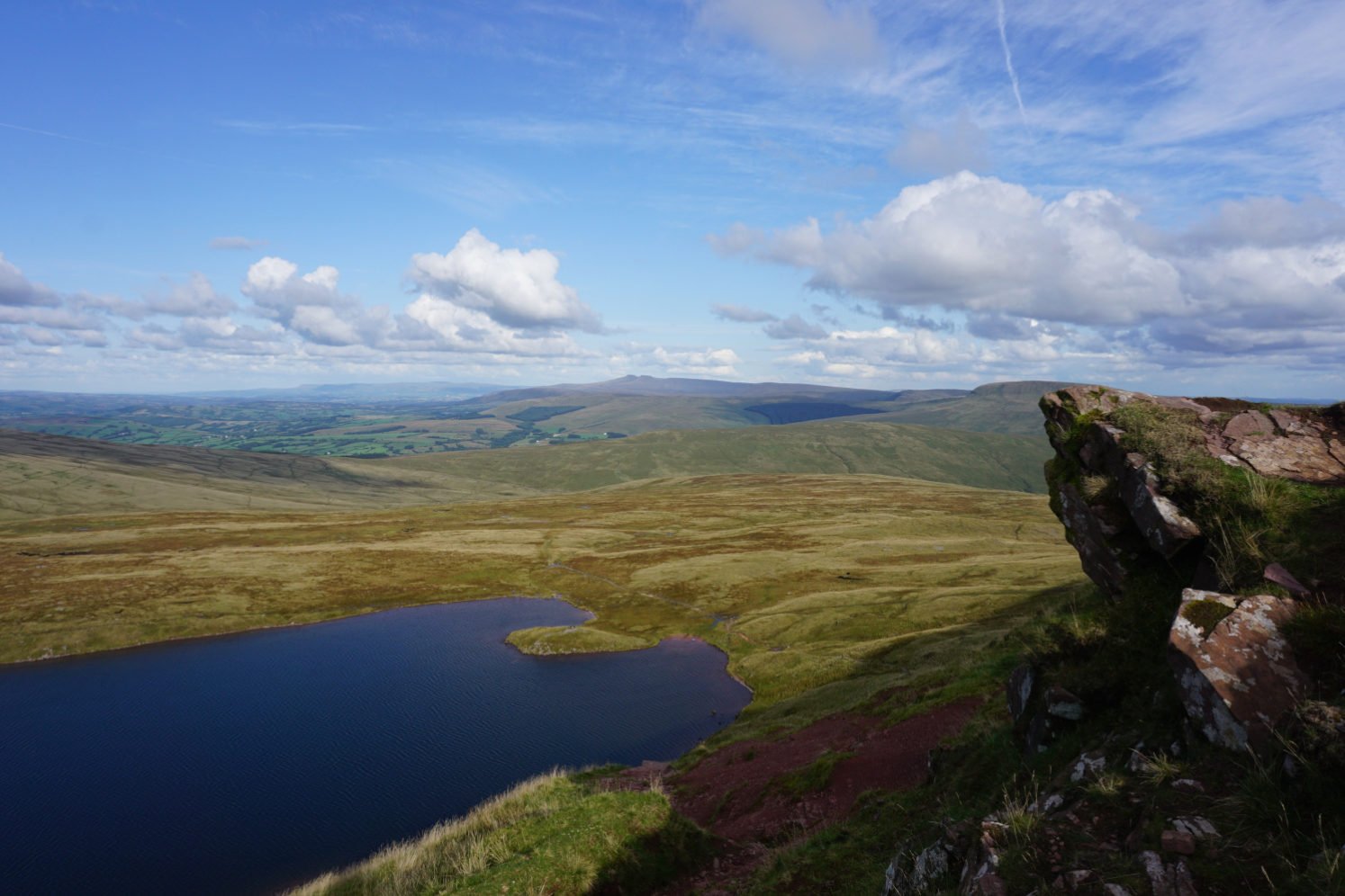 Views of Llyn y Fan Fawr and the Brecon Beacons