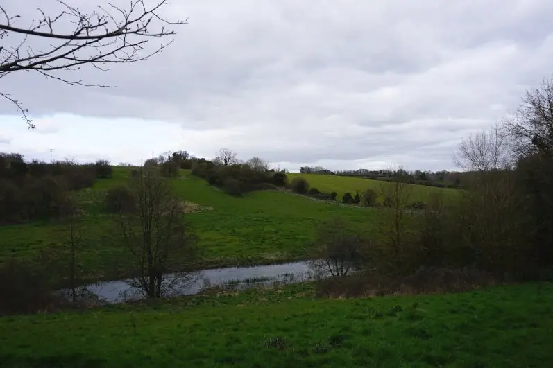 River Avon flowing through the Cotswold countryside near Sherston