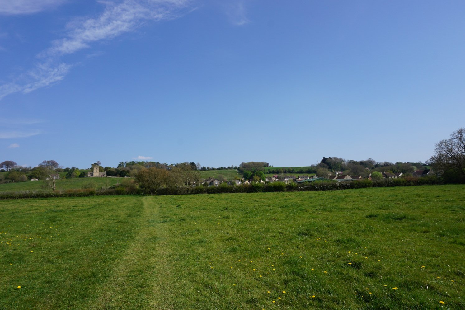 Views of Old Sodbury from the Frome Valley Walkway