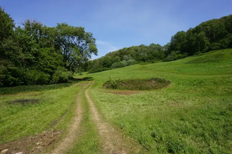 The lush cotswold valley of Tyley Bottom in Wotton-under-Edge