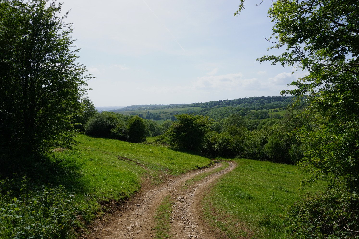 Views of the valley of Tyley Bottom in Wotton-under-Edge