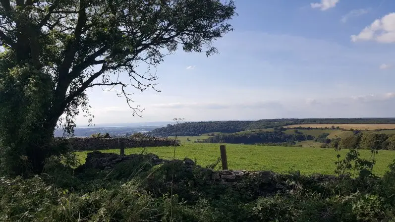 Views of the hills along the Cotswold Way