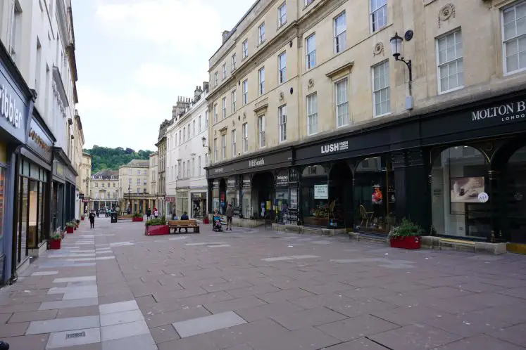 Union Street, a shopping street in the spa city of Bath
