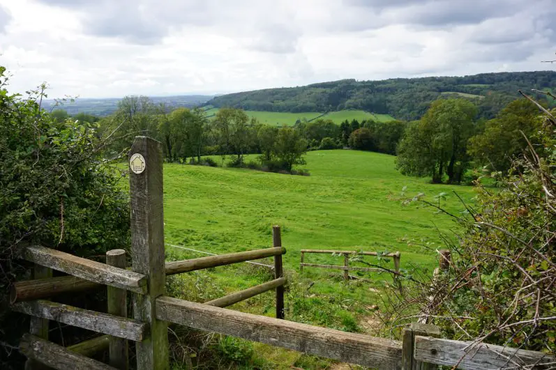 Views of the Cotswold Hills, the Frome valley and the Severn Vale near Tresham