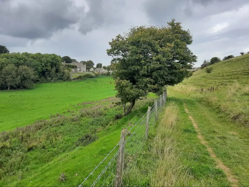 Views of the Cotswold village of Tresham from the Monarch's Way