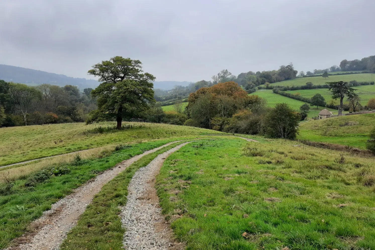Cotswold rolling hills and enchanting valleys in the Painswick Beacon, Coopers Hill & Painswick Valley walk