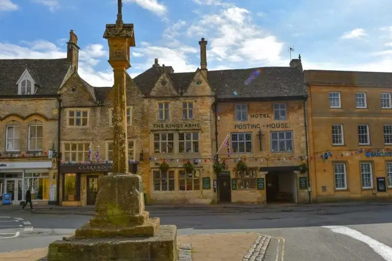 The market place in the Cotswold town of Stow-on-the-Wold